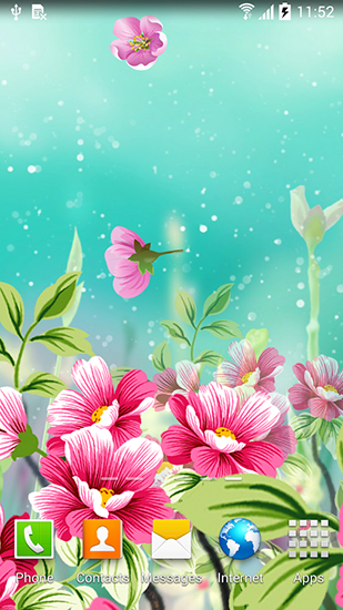 Bildschirm screenshot Blumen für Handys und Tablets.