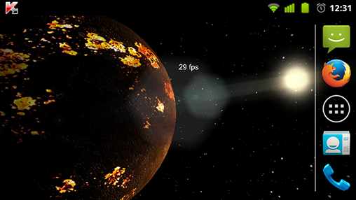 Bildschirm screenshot Fremde Planeten 3D für Handys und Tablets.