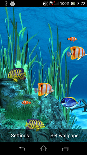 Bildschirm screenshot Galaxy Aquarium für Handys und Tablets.