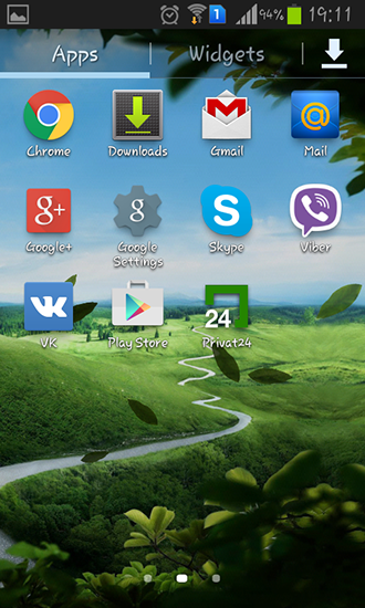 Bildschirm screenshot Galaxy S4: Natur für Handys und Tablets.
