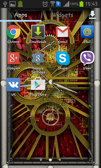 Bildschirm screenshot Golduhr für Handys und Tablets.