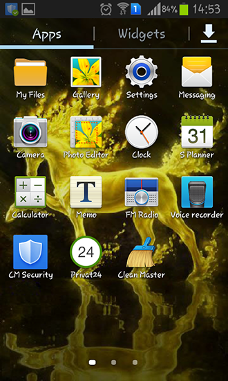 Bildschirm screenshot Goldenes Pferd für Handys und Tablets.