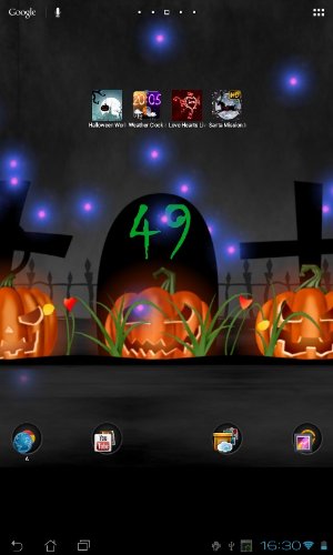 Bildschirm screenshot Halloween für Handys und Tablets.