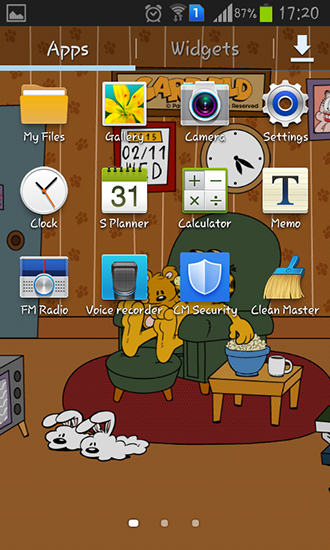 Bildschirm screenshot Trautes Heim: Garfield für Handys und Tablets.