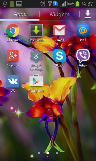 Bildschirm screenshot Kleine Sommerblumen für Handys und Tablets.