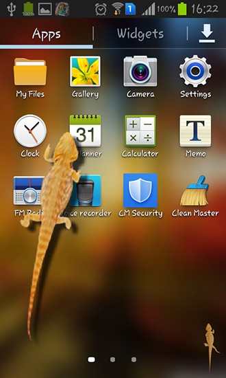 Bildschirm screenshot Eidechse im Telefon für Handys und Tablets.