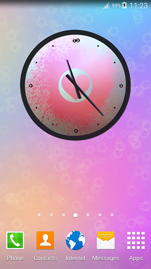 Bildschirm screenshot Liebe: Uhr für Handys und Tablets.