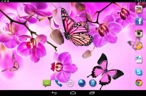 Bildschirm screenshot Magische Schmetterlinge für Handys und Tablets.