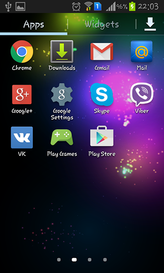 Bildschirm screenshot Mega Partikel für Handys und Tablets.