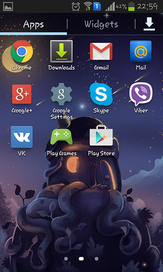 Bildschirm screenshot Meteoritenregen für Handys und Tablets.