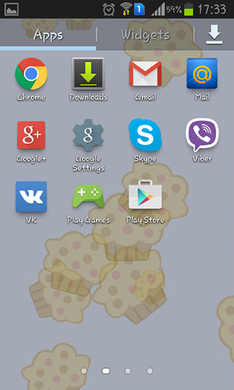 Bildschirm screenshot Muffins für Handys und Tablets.