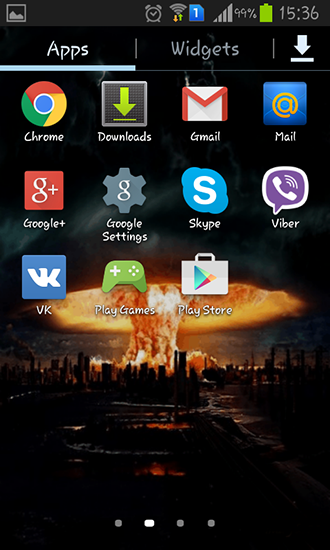 Bildschirm screenshot Pilzwolke für Handys und Tablets.