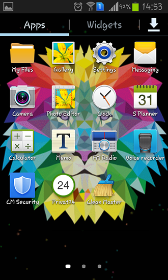 Bildschirm screenshot Neonlöwe für Handys und Tablets.