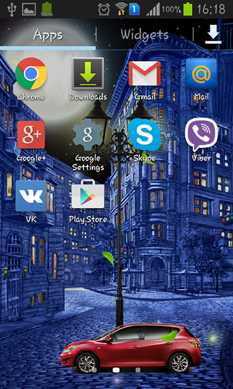 Bildschirm screenshot Nächtliche Stadt von Blackbird Wallpapers für Handys und Tablets.