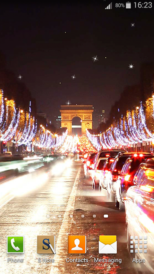 Bildschirm screenshot Nacht in Paris für Handys und Tablets.
