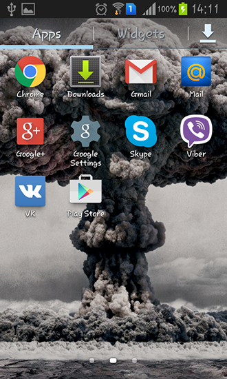 Bildschirm screenshot Nukleare Explosion für Handys und Tablets.