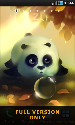 Bildschirm screenshot Süßer Panda für Handys und Tablets.