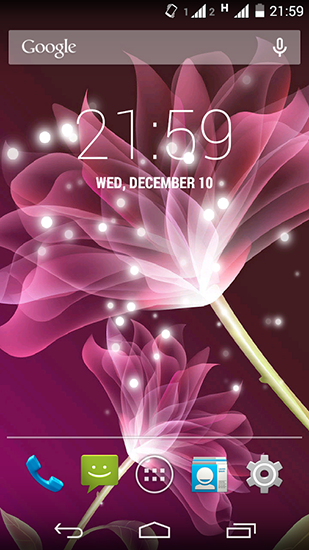 Bildschirm screenshot Pinker Lotus für Handys und Tablets.