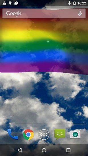 Bildschirm screenshot Regenbogenflagge für Handys und Tablets.