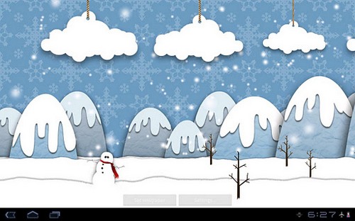 Bildschirm screenshot Samsung: Parallax Winter für Handys und Tablets.