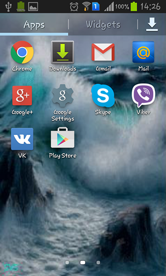 Bildschirm screenshot Meereswellen für Handys und Tablets.