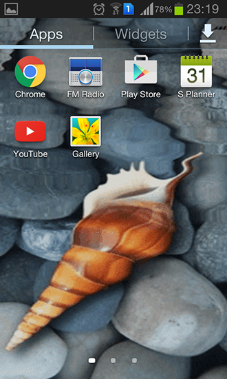 Bildschirm screenshot Seemuschel für Handys und Tablets.