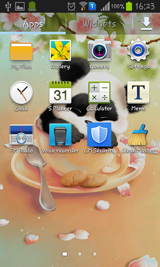 Bildschirm screenshot Verschlafener Panda für Handys und Tablets.