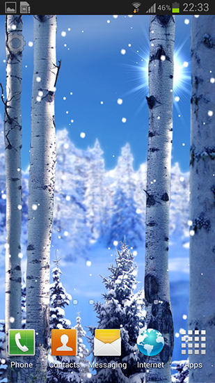 Bildschirm screenshot Schneefall 2015 für Handys und Tablets.