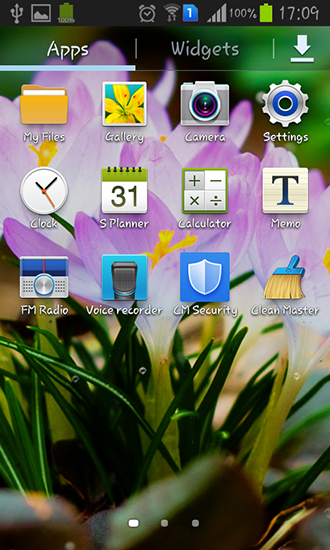 Bildschirm screenshot Frühlingsblumen: Regen für Handys und Tablets.