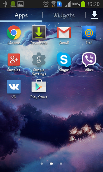 Bildschirm screenshot Sternenlicht für Handys und Tablets.