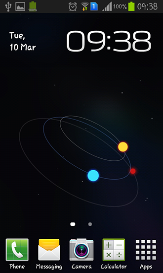 Bildschirm screenshot Sternen Orbit für Handys und Tablets.