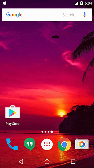 Bildschirm screenshot Sonnenuntergang für Handys und Tablets.