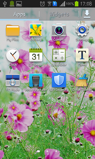 Bildschirm screenshot Süße Blumen für Handys und Tablets.