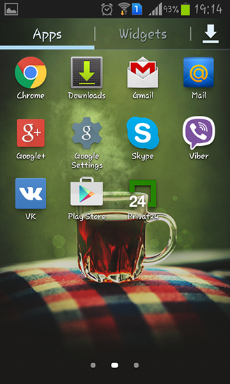 Bildschirm screenshot Teezeit für Handys und Tablets.
