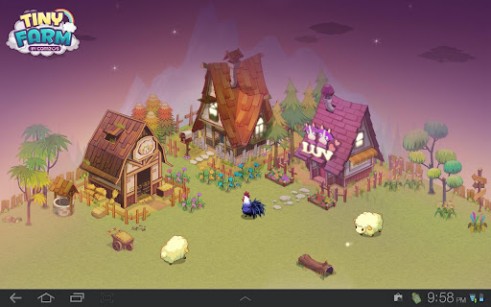 Bildschirm screenshot Eine winzige Farm für Handys und Tablets.