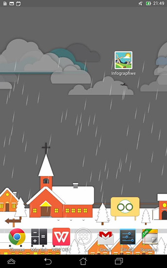 Bildschirm screenshot Zeichentrick-Landschaft für Handys und Tablets.