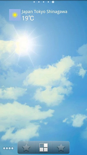 Bildschirm screenshot Wetterhimmel für Handys und Tablets.