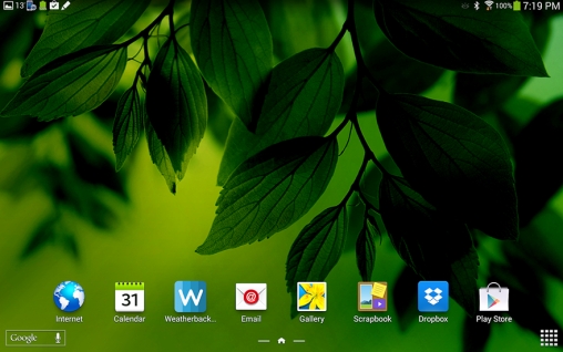 Bildschirm screenshot Weatherback für Handys und Tablets.