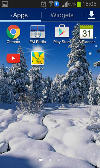 Bildschirm screenshot Winter: Kalte Sonne für Handys und Tablets.