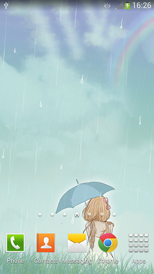 Mädchen und ein Regentag