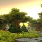 Neben Live Wallpapern für Android Blizzard kannst du die apk des Hintergrunds Erstaunlicher Wald  gratis herunterladen.