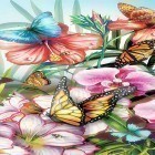 Neben Live Wallpapern für Android Frühlingsblumen: Regen kannst du die apk des Hintergrunds Schmetterlinge  gratis herunterladen.