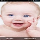 Neben Live Wallpapern für Android Alles Gute zum Geburtstag kannst du die apk des Hintergrunds Niedliches Baby  gratis herunterladen.