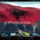 Neben Live Wallpapern für Android Epische Lavahöhle  kannst du die apk des Hintergrunds 3D Fahne von Albanien gratis herunterladen.