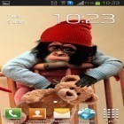 Neben Live Wallpapern für Android Bildschirmsperre kannst du die apk des Hintergrunds Baby Affe gratis herunterladen.