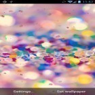 Neben Live Wallpapern für Android Wald, Wasserfall, See kannst du die apk des Hintergrunds Glitter von HD Live Wallpapers Free gratis herunterladen.