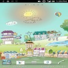 Neben Live Wallpapern für Android Epische Lavahöhle  kannst du die apk des Hintergrunds Handgemalte Stadt gratis herunterladen.