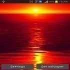 Neben Live Wallpapern für Android Baum mit Fallenden Blättern  kannst du die apk des Hintergrunds Heißer Sonnenuntergang gratis herunterladen.