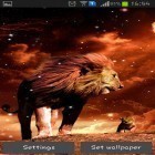 Neben Live Wallpapern für Android Erstaunlicher Wald  kannst du die apk des Hintergrunds Löwe gratis herunterladen.