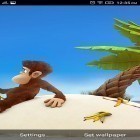 Neben Live Wallpapern für Android Meine Flagge kannst du die apk des Hintergrunds Affe und Banane gratis herunterladen.